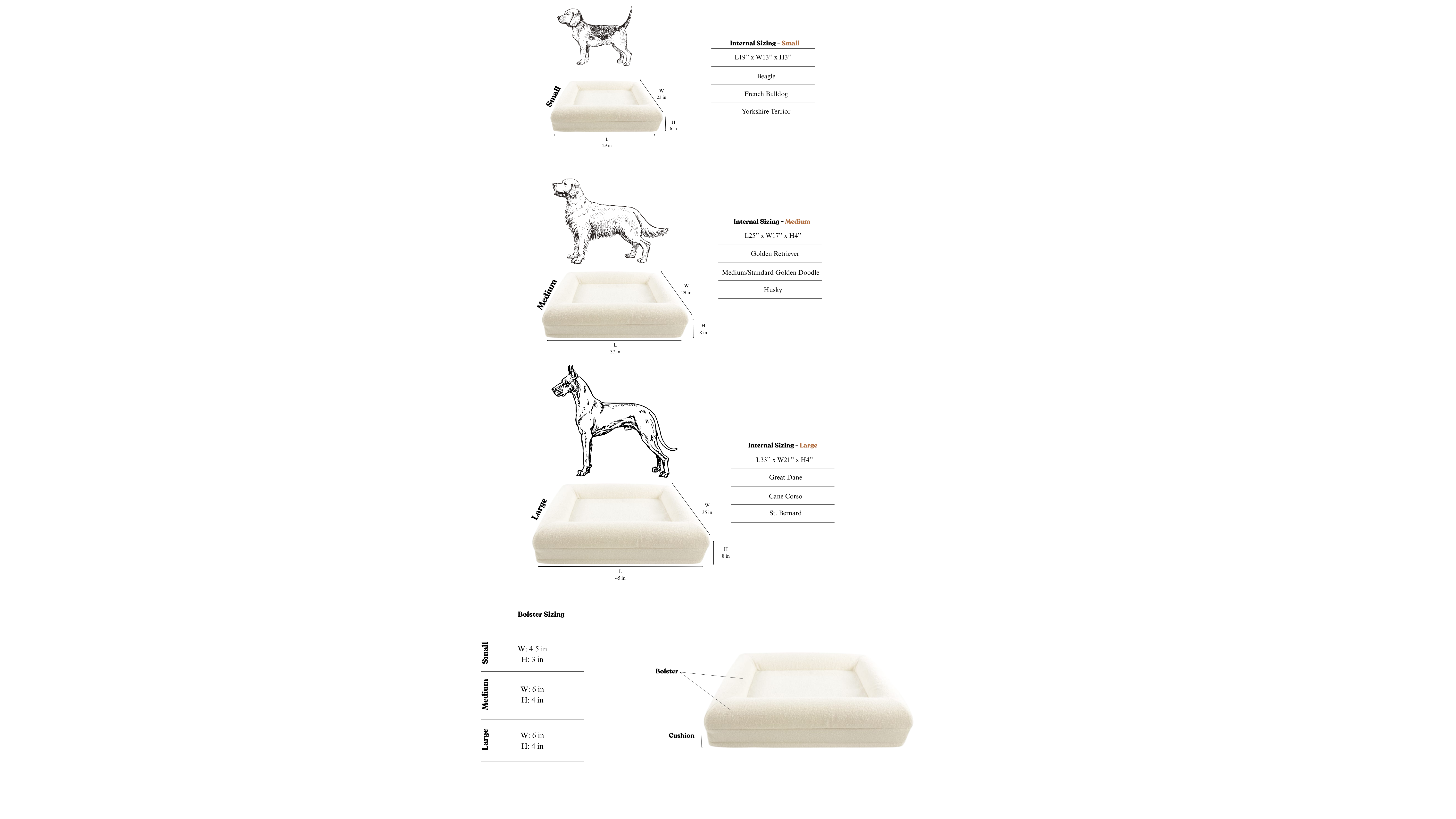 Size guide for mobile